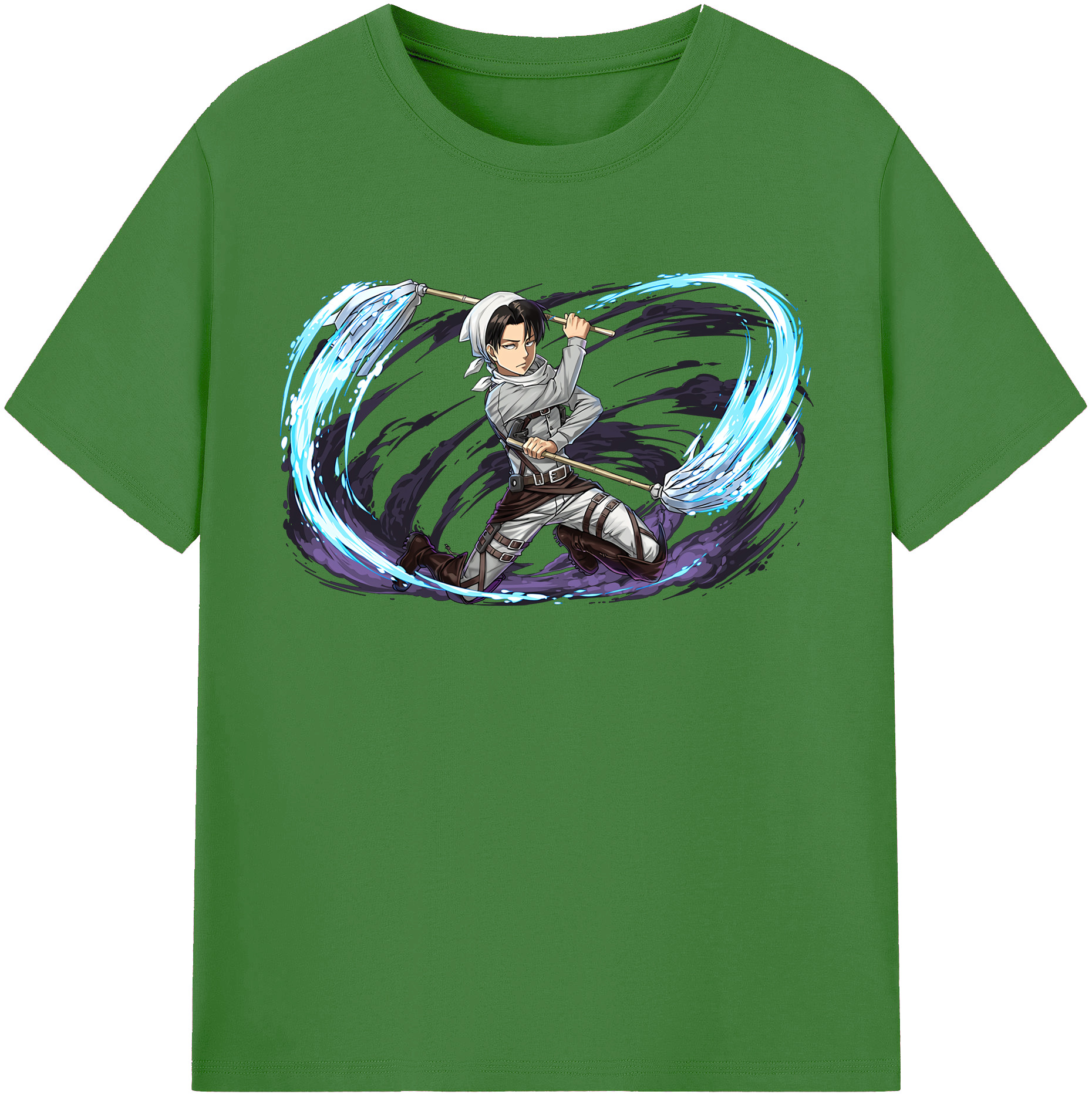 （画像用） 進撃の巨人 リヴァイ·アッカーマン Attack on Titan Levi Ackerman レディースカジュアルプリントTシャツ（綿100％）